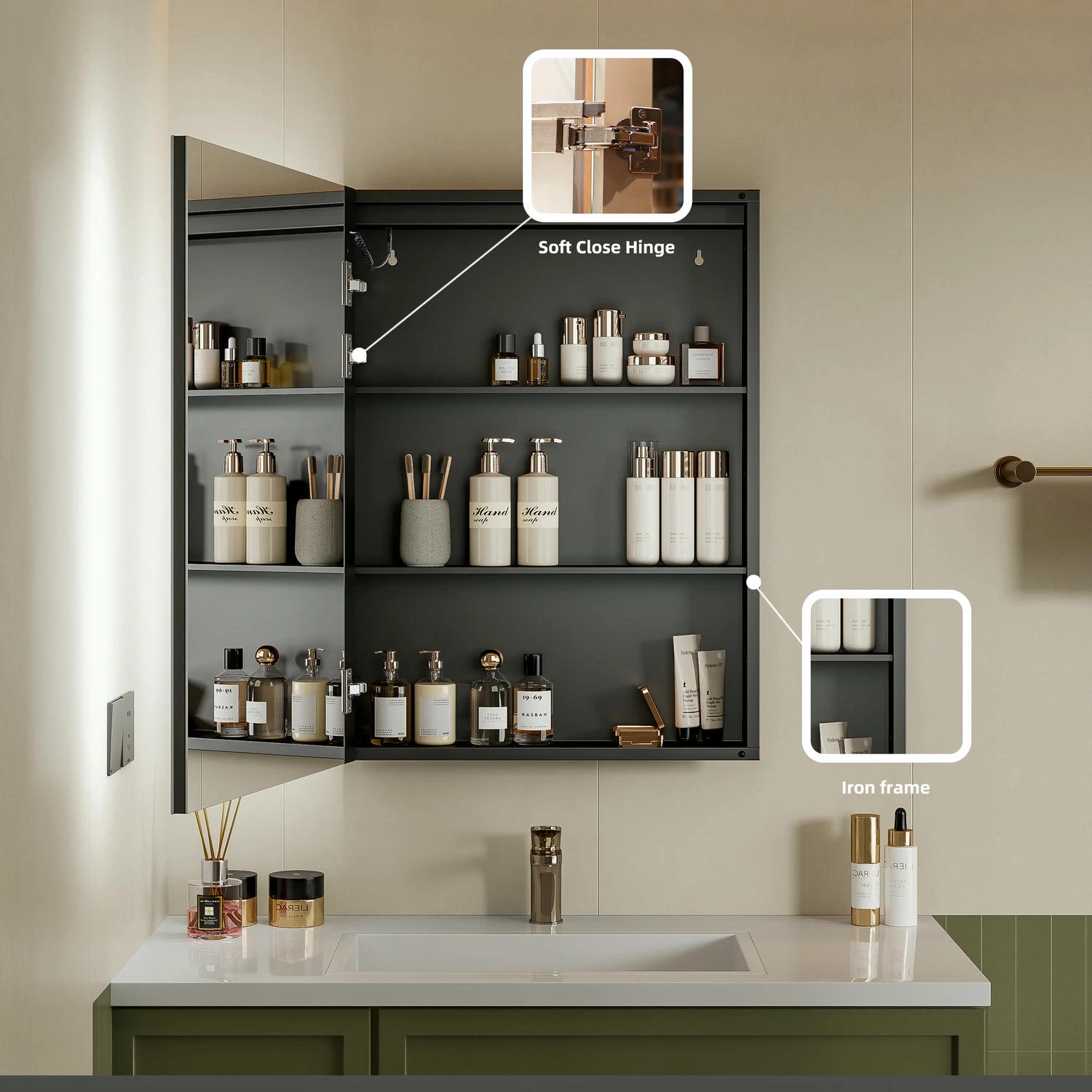 Badkamer medicijnkastje met spiegel