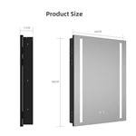 Armoire de salle de bain avec miroir LED