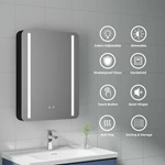 Armoire à miroir de salle de bain noire