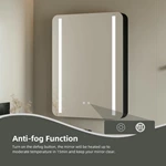 Armoire à miroir de salle de bain noire