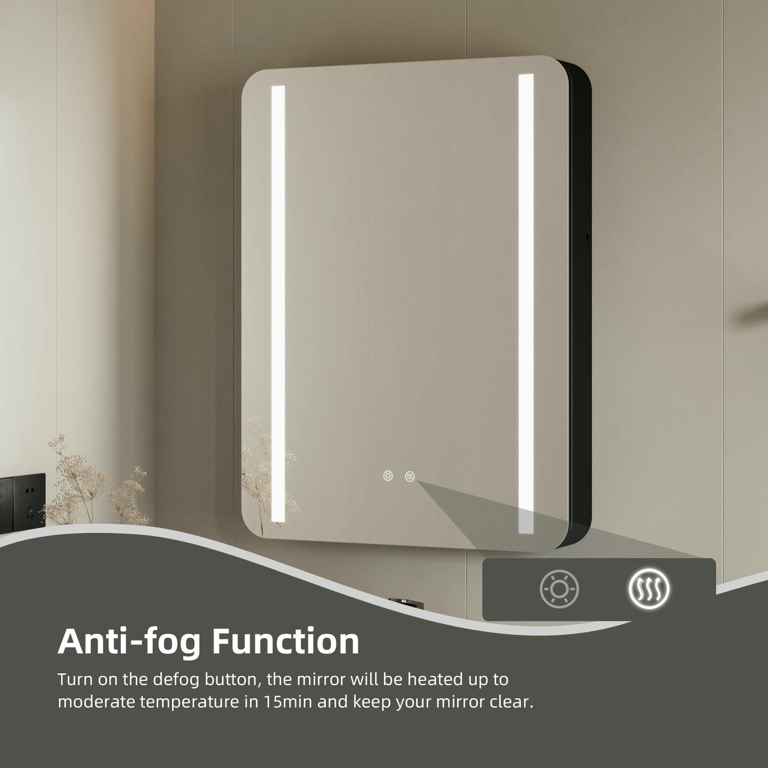 Black Bathroom Mirror Cabinet