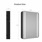 Zwarte badkamerspiegelkast