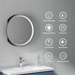 Armoire de salle de bain ronde avec miroir LED