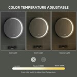 Round LED Bathroom Mirror Cabinet