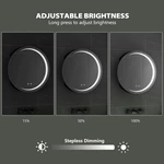 Armoire de salle de bain ronde avec miroir LED
