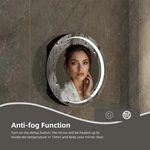 Ronde LED badkamerspiegelkast