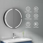 Round LED Bathroom Mirror Cabinet