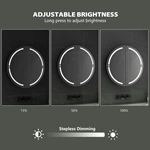 Armoire de salle de bain ronde avec miroir LED