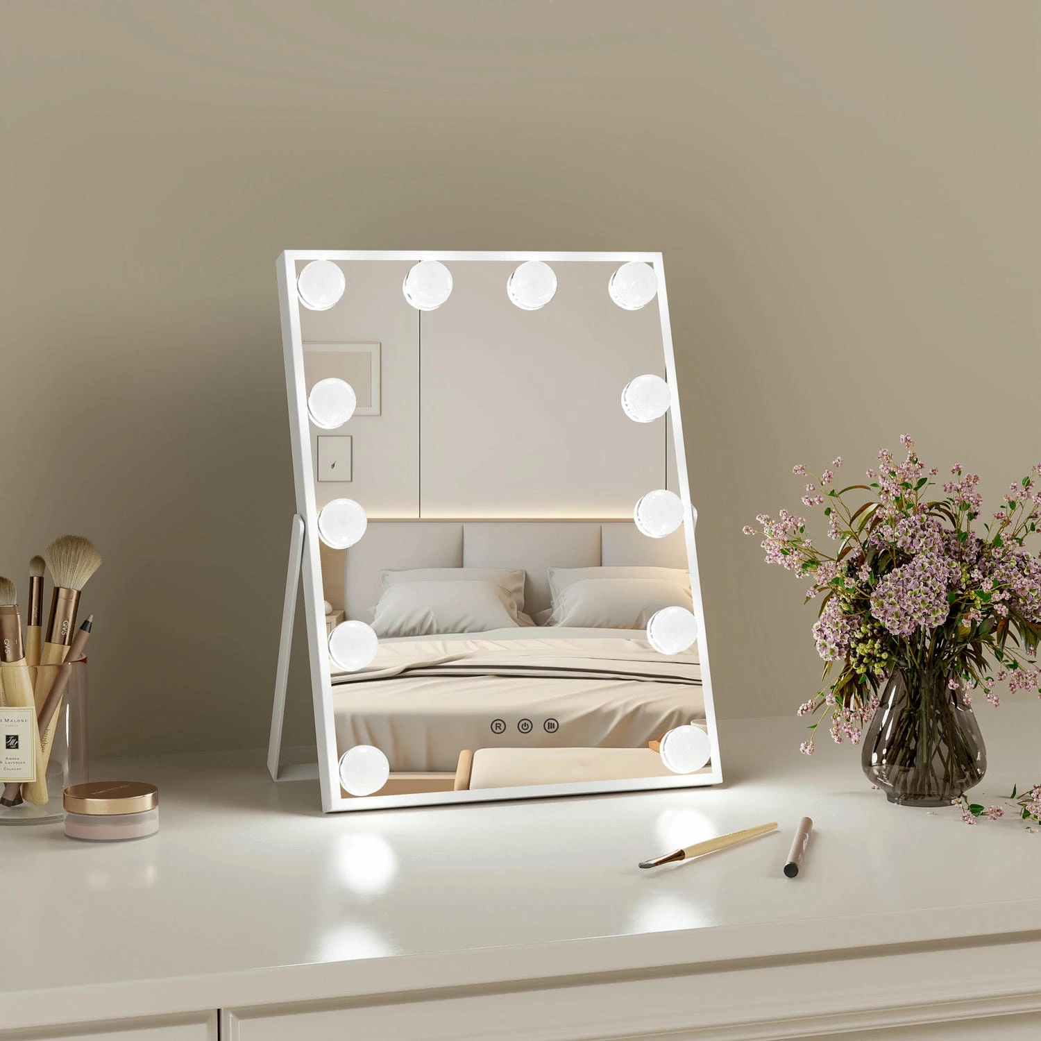 Hollywood Bulbs kaptafelspiegel