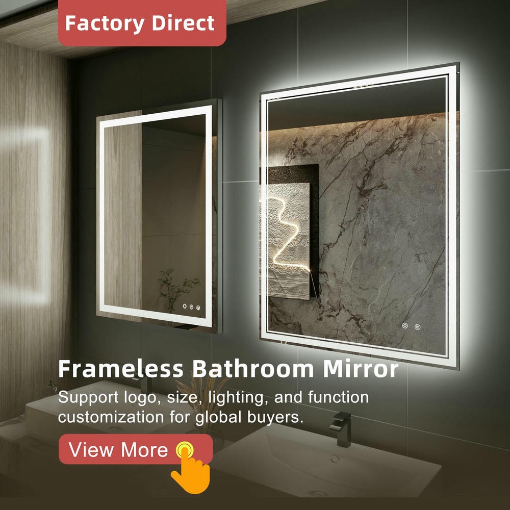 Frameless Bathroom Mirrors