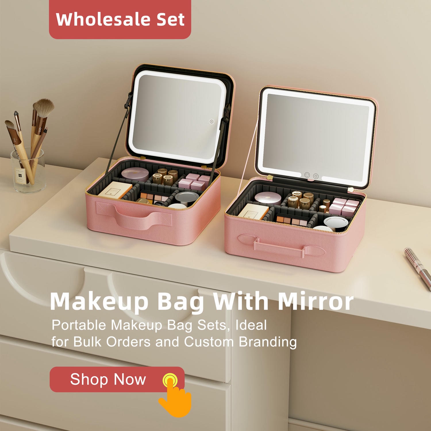 Makeup Bag With Mirror
