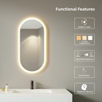 PC LED Oval Bathroom Mirror
