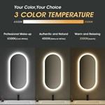 PC LED Oval Bathroom Mirror