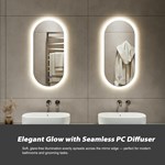 PC LED Oval Bathroom Mirror
