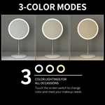 Miroir de courtoisie pliable de voyage avec LED