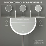Miroir de courtoisie pliable de voyage avec LED