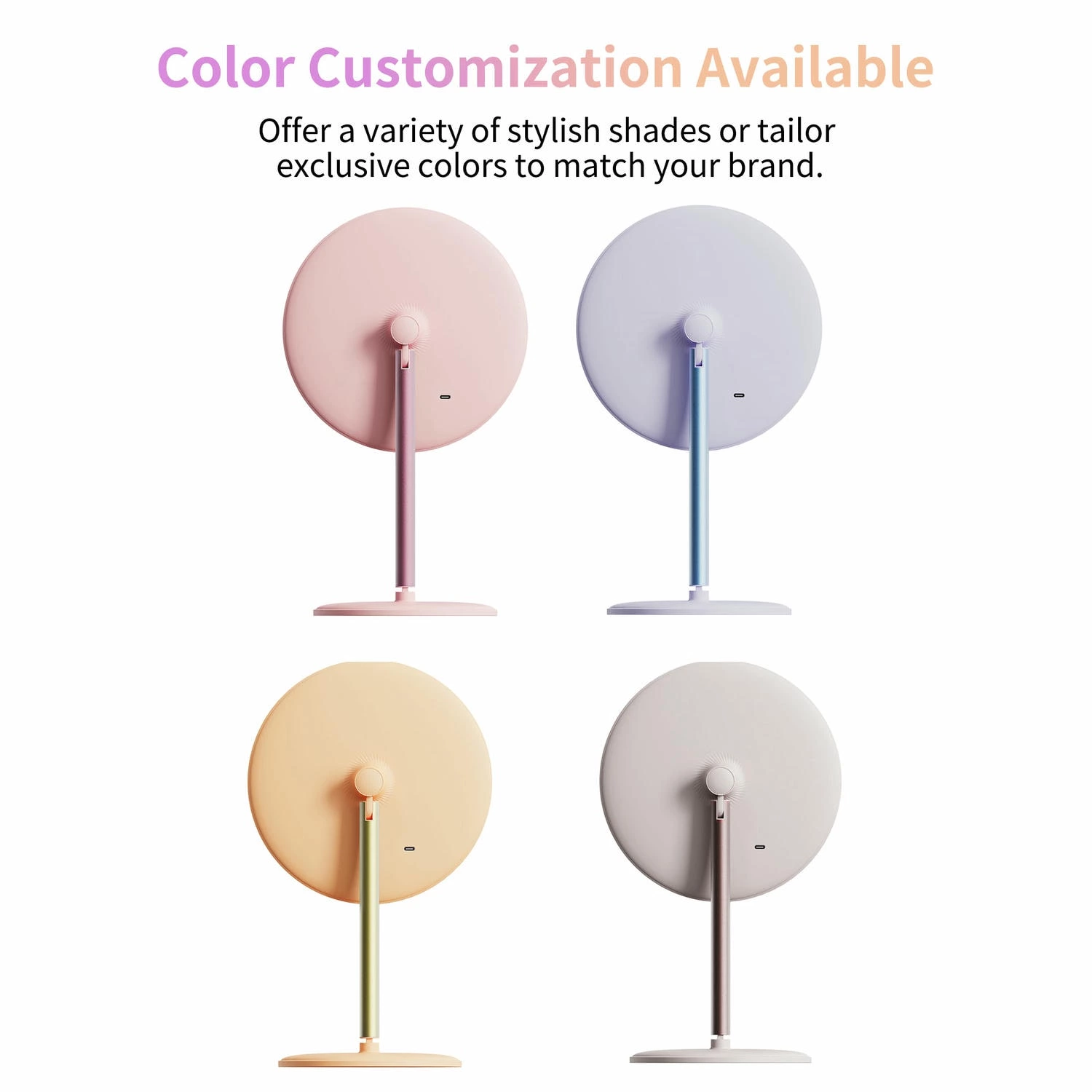 Draagbare make-upspiegel met verlichting