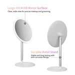 Miroir de courtoisie pliable de voyage avec LED