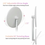 Miroir de courtoisie pliable de voyage avec LED