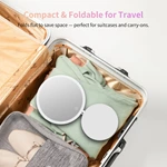 Miroir de courtoisie pliable de voyage avec LED