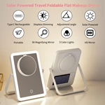 Miroir de courtoisie à LED solaire