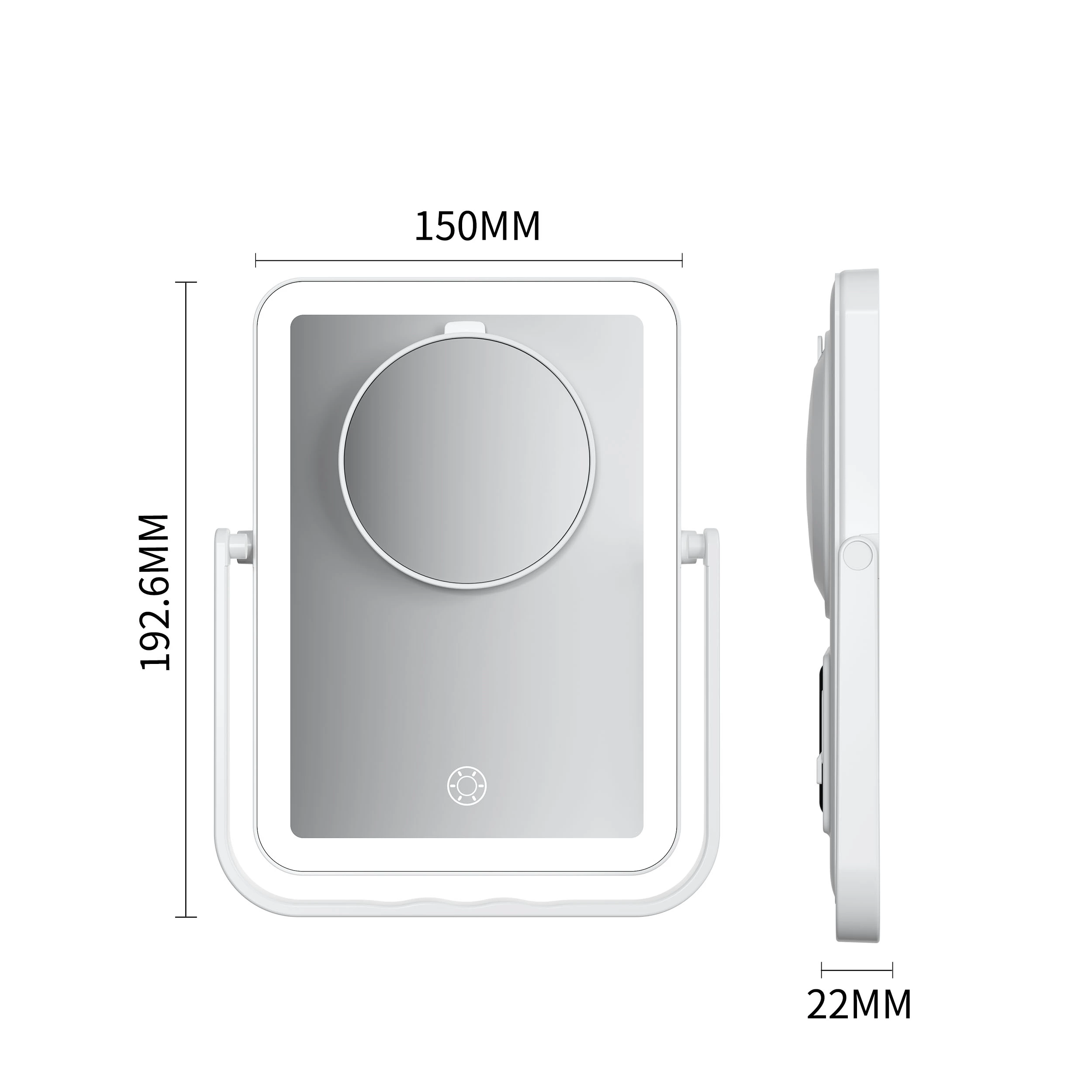 Miroir de maquillage portable
