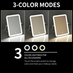 Miroir de courtoisie à LED solaire