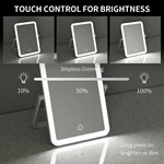 Miroir de courtoisie à LED solaire