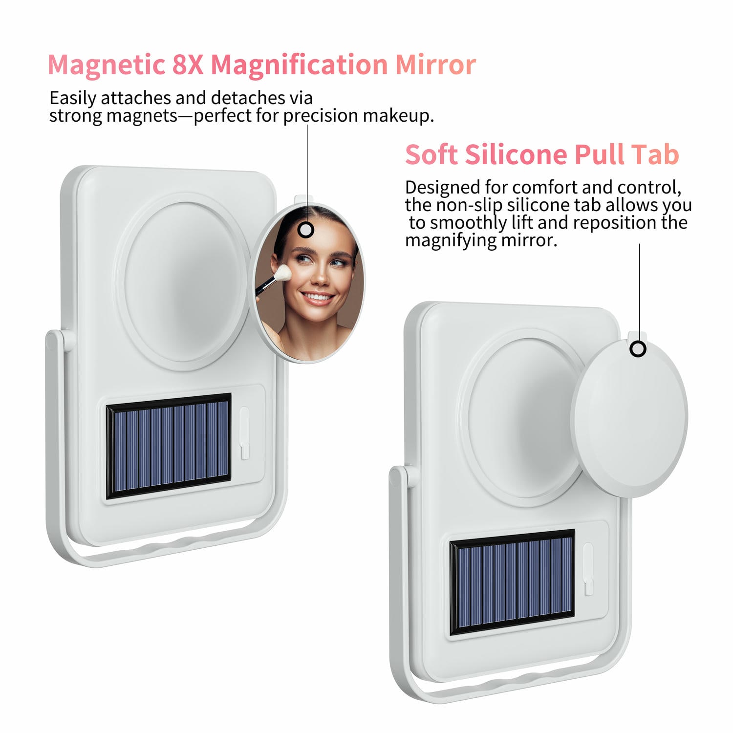 Solar LED Vanity Mirror