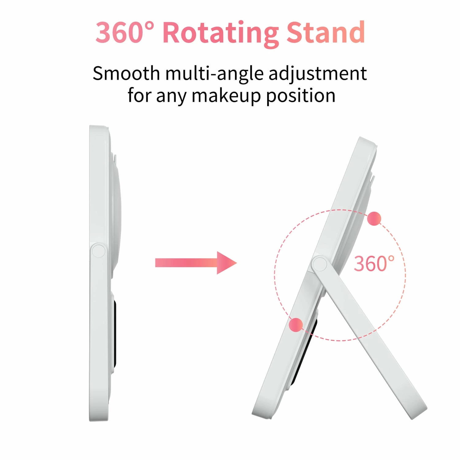 miroir de maquillage rechargeable