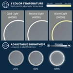 Miroir de salle de bain LED RGB