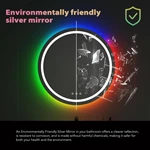 Miroir de salle de bain LED RGB