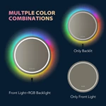 Miroir de salle de bain LED RGB