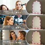 Gebogen LED-kaptafelspiegel