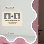 Gebogen LED-kaptafelspiegel