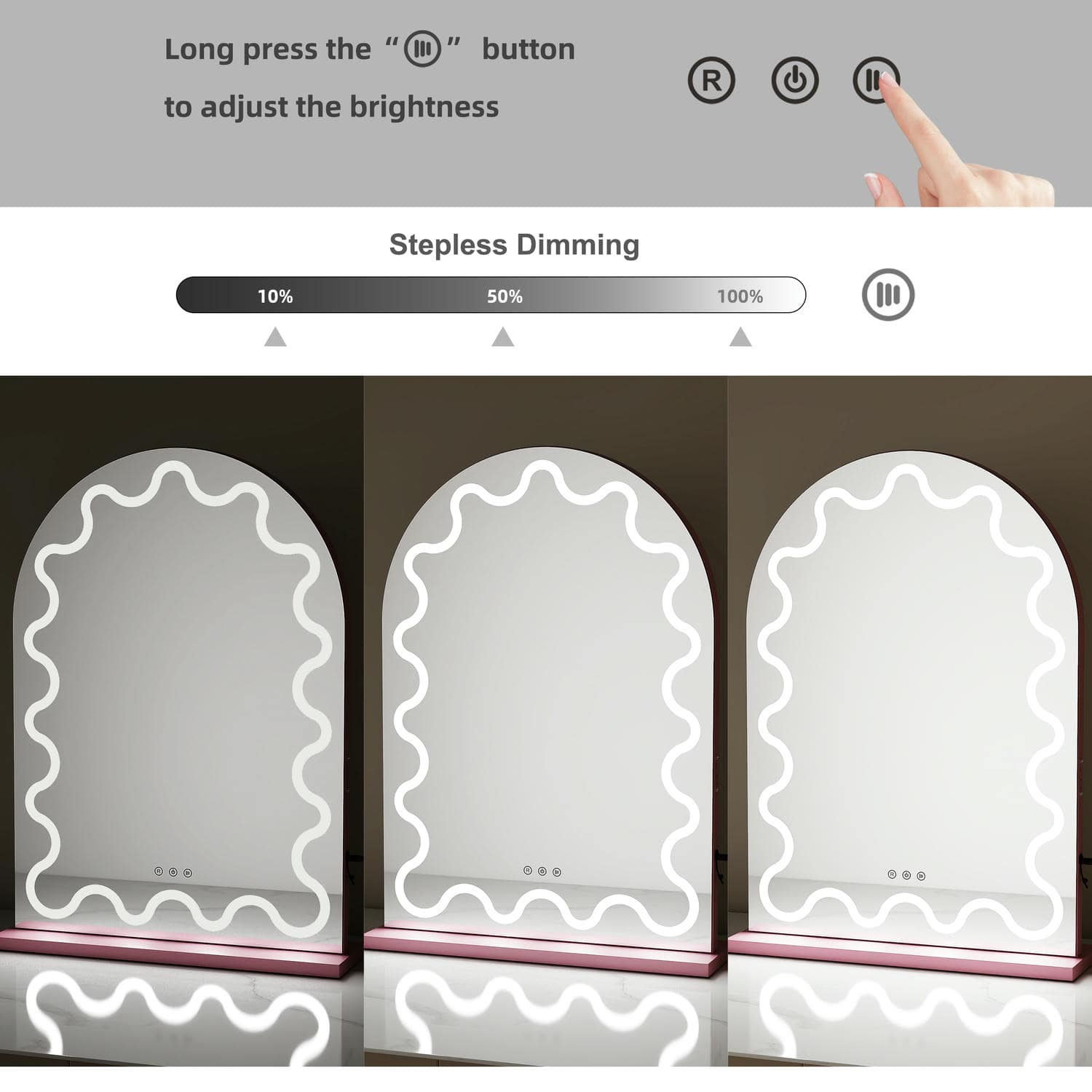 Arched LED Vanity Mirror