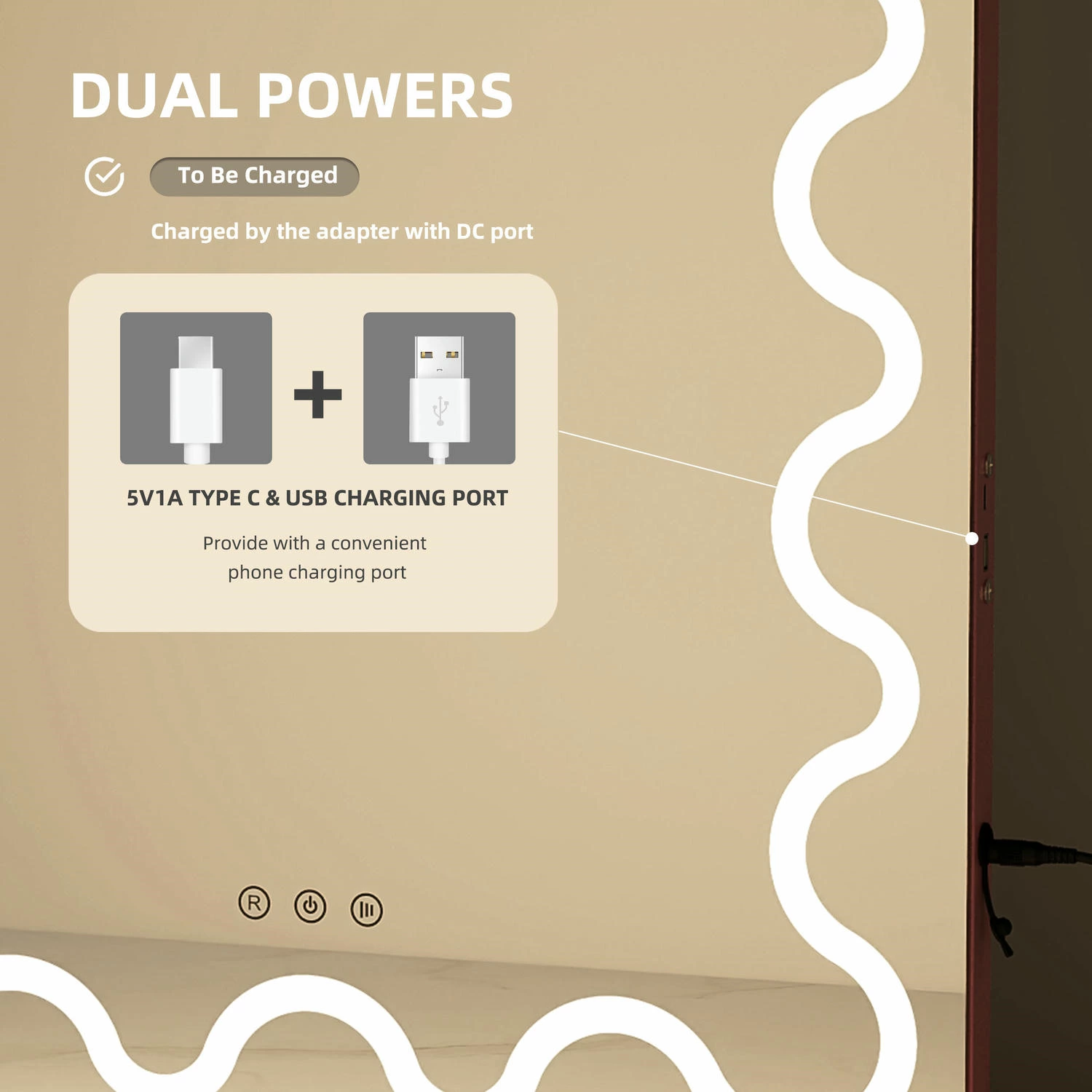 Led cosmetische spiegel