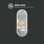 Miroir de salle de bain ovale suspendu à LED