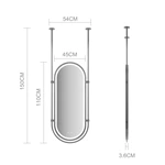 Miroir de salle de bain ovale suspendu à LED