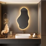 Miroir de salle de bain LED irrégulier
