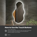 Irregular LED Bathroom Mirror