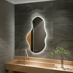 Miroir de salle de bain LED irrégulier