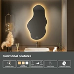 Miroir de salle de bain LED irrégulier