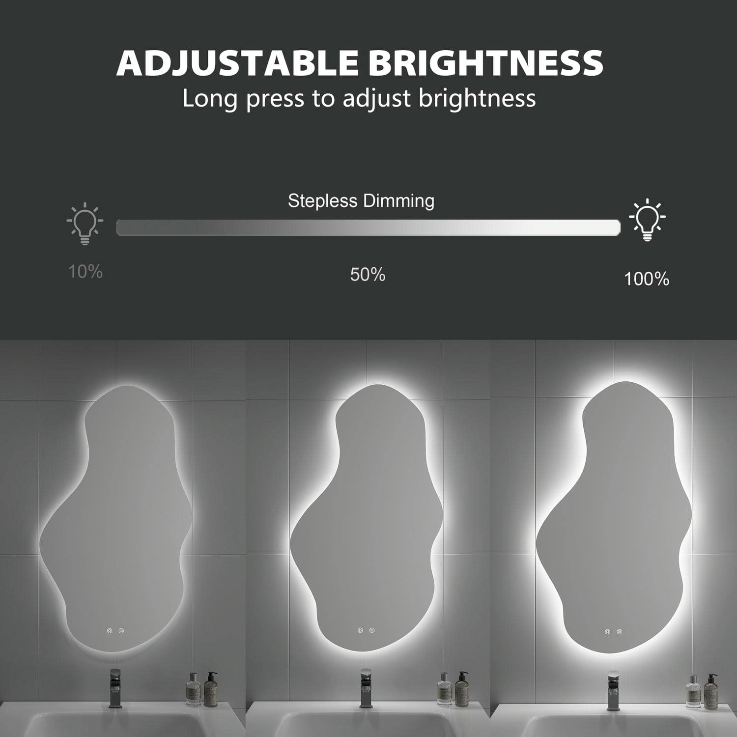 Irregular LED Bathroom Mirror