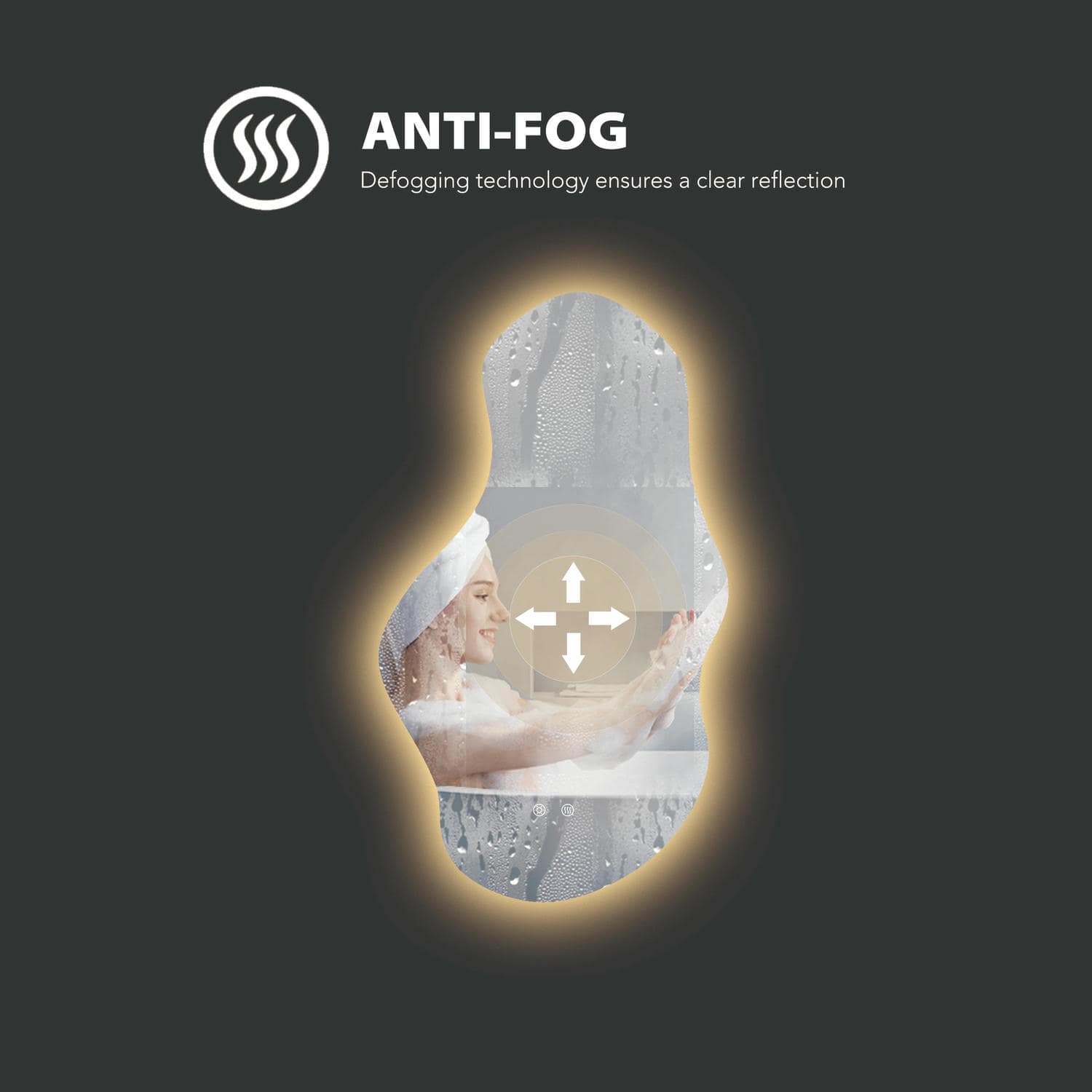 Irregular LED Bathroom Mirror