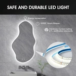 Miroir de salle de bain LED irrégulier