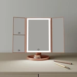 Miroir de coiffeuse à trois volets avec LED