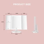 Led drievoudige kaptafelspiegel