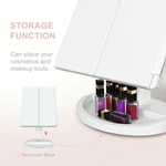 Led drievoudige kaptafelspiegel