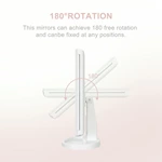 Led drievoudige kaptafelspiegel